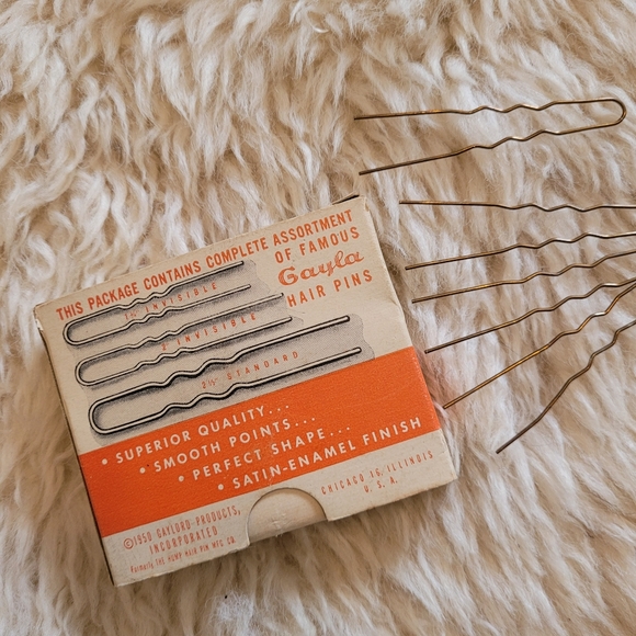 Vintage 1950's Hair pins in original box - Picture 6 of 7
